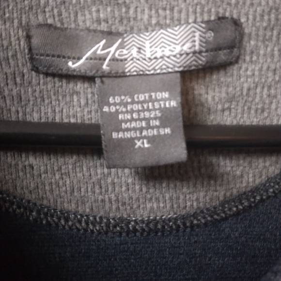 Method Men's Gray // Navy Blue 1/4 Button up Sweater Size XL - Picture 3 of 8